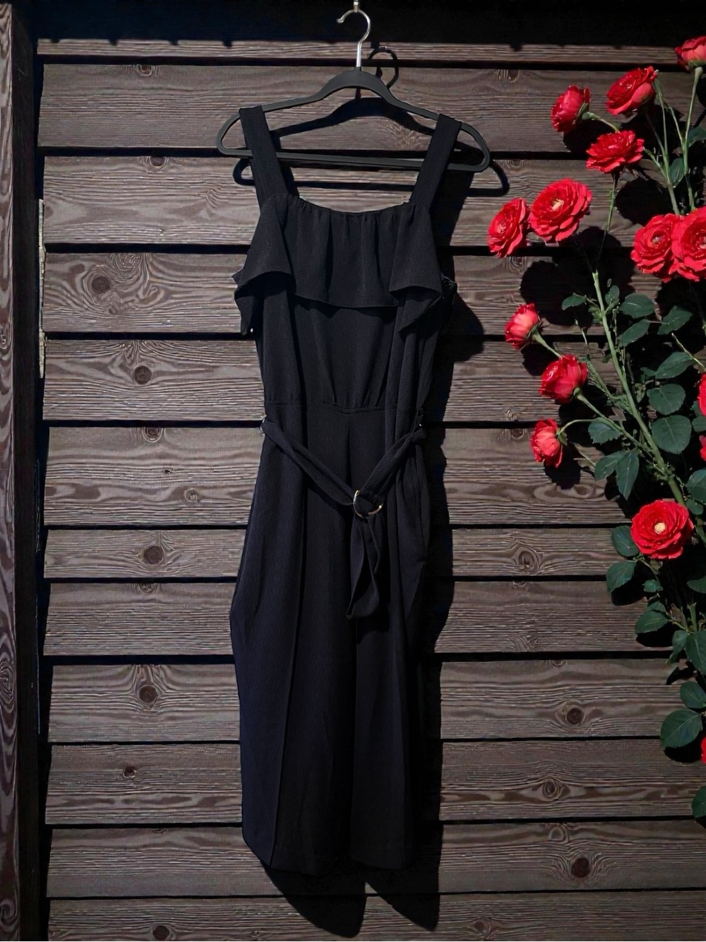 Apt. 9 Black Wide Leg Jumpsuit with Belt